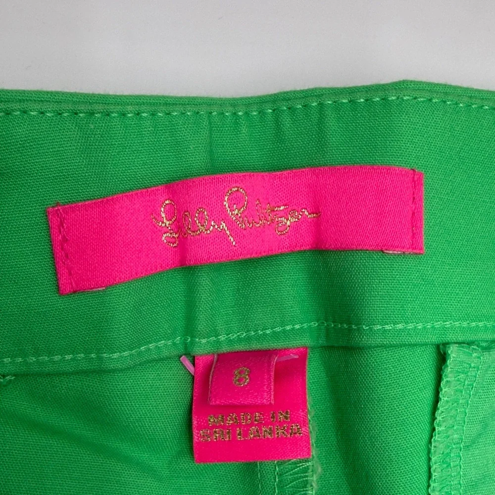 Lilly Pulitzer Vibrant Green High Waist Shorts - Picture 2 of 5
